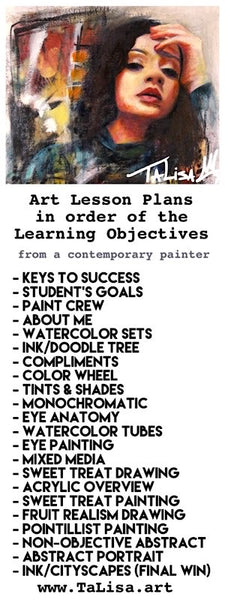 Art Lesson Plans in order of the Learning Objectives